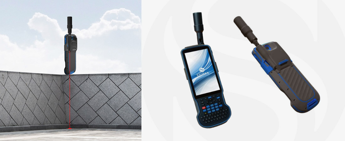 Geodirect Stonex S55G handheld GPS ontvanger, ideaal voor locatiebepaling en terreinmetingen.